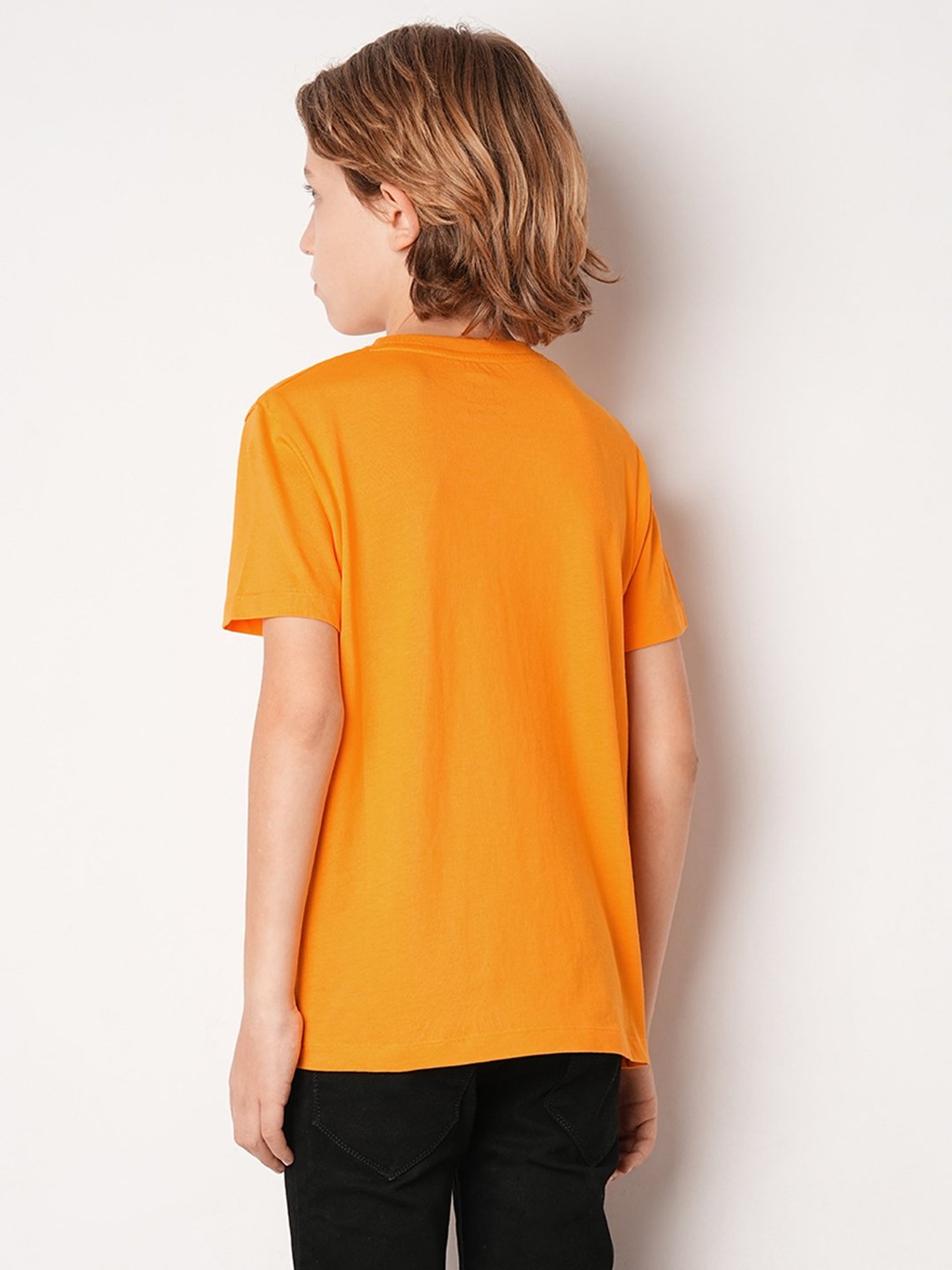 Jack & Jones Junior Orange Printed T-Shirt
