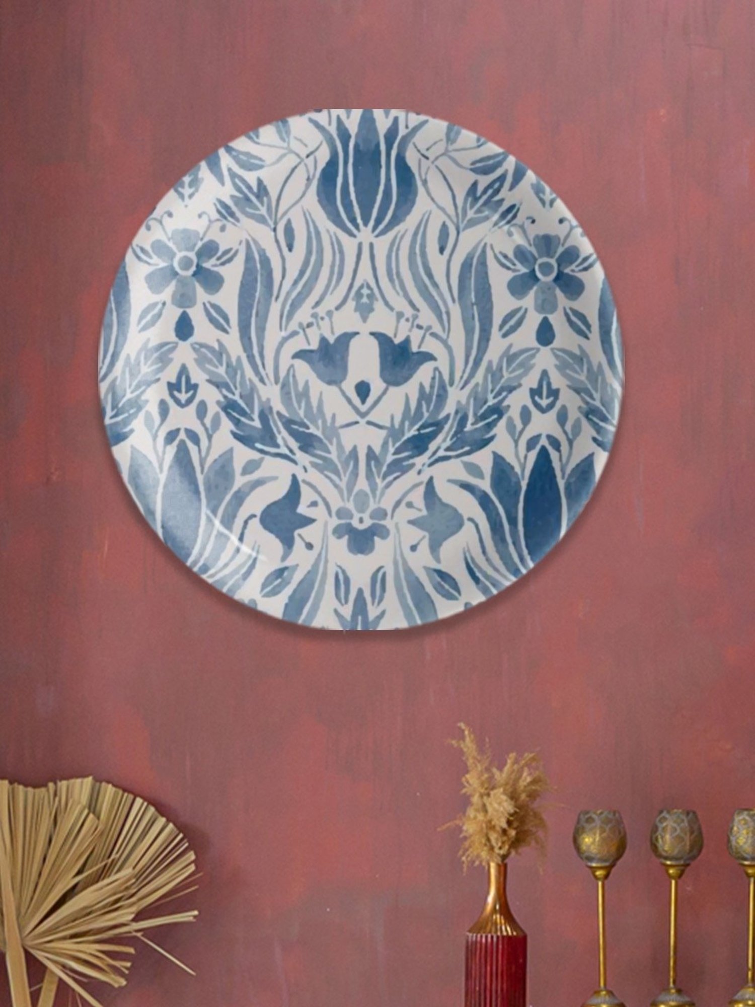 Nestroots Indigo Classic Multicolor Porcelain Wall Plate
