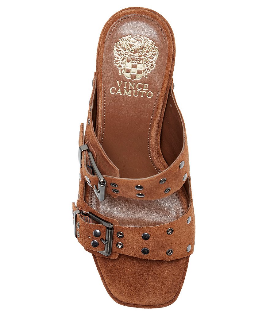 Vince Camuto Maidell Suede Studded Buckle Sandals