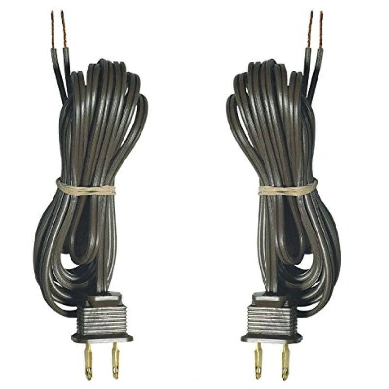 westinghouse 7010100 8' brown light fixture cord set (2 pack)