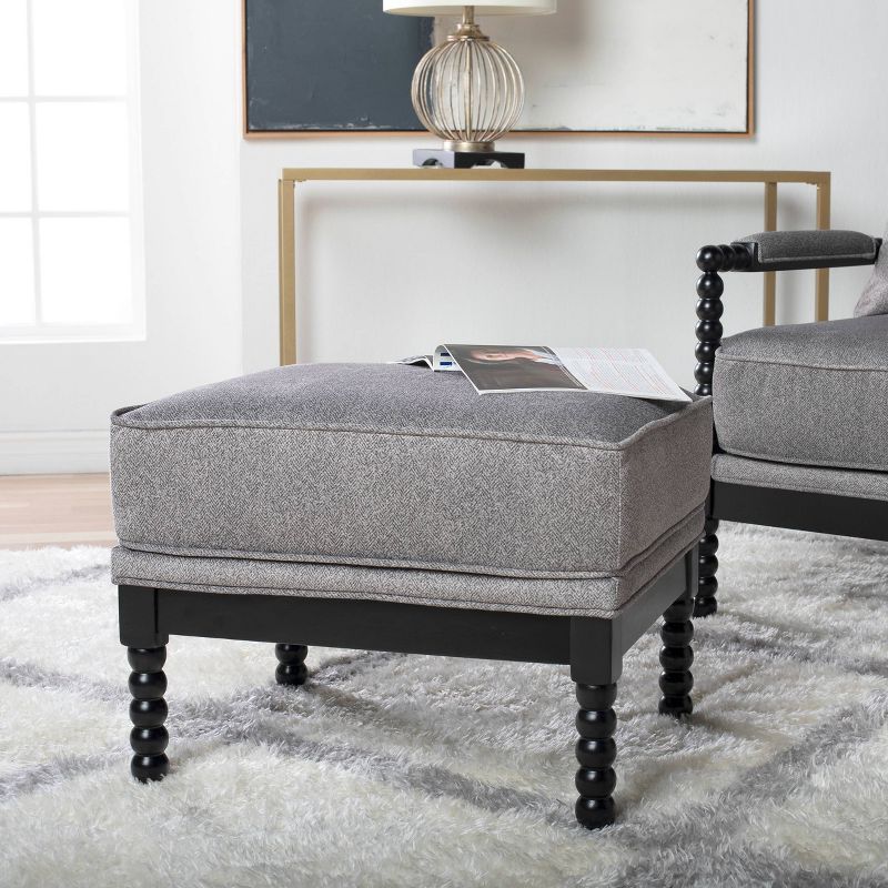 Colonnade Spindle Square Ottoman Pewter - Studio Designs Home