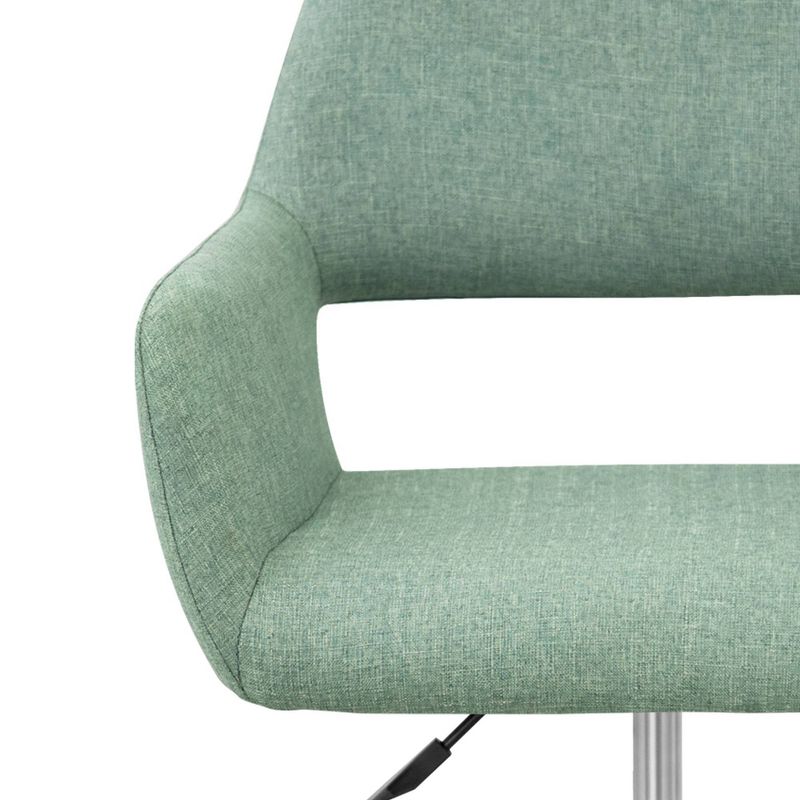 Fabric Swivel Home Office Chair with Adjustable Seat Height Mint - Versanora