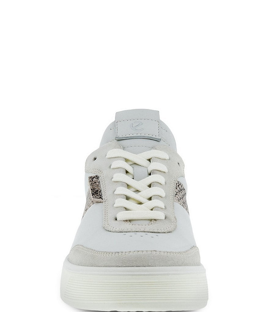 ECCO Street Tray Leather And Suede Sneakers