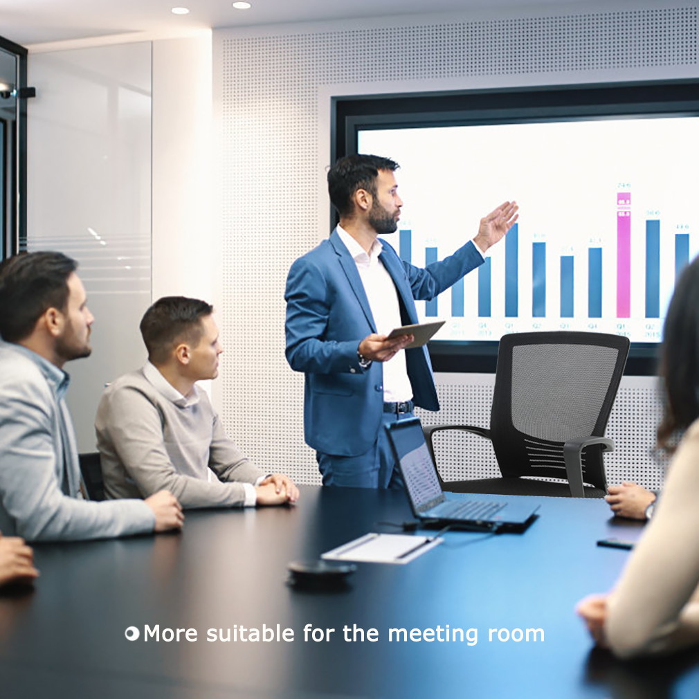 Office Chair Ergonomic Cheap Desk Chair Swivel Rolling Computer Chair Executive Lumbar Support Task Mesh chair Metal Base for Home&Office, Black