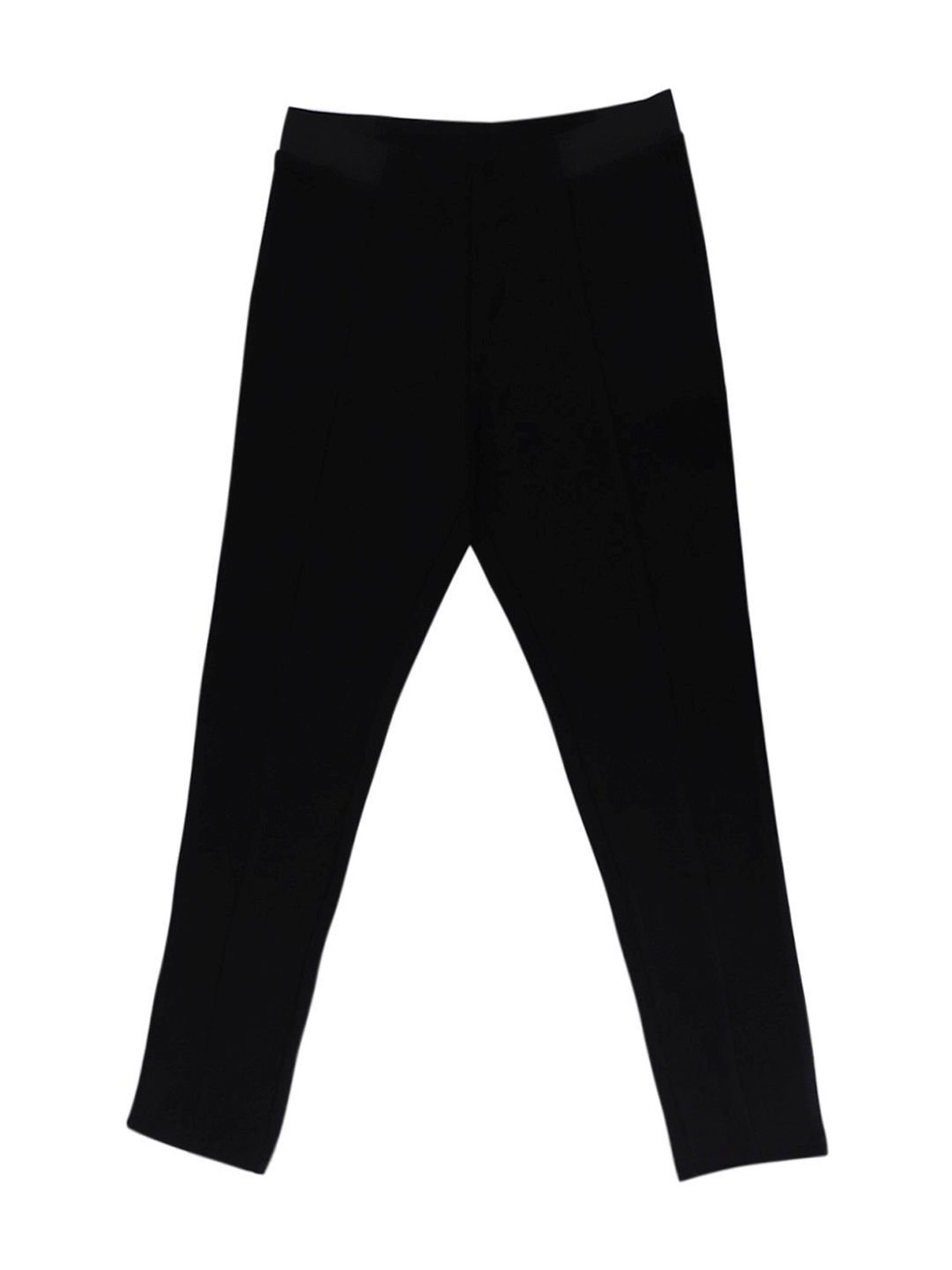 Cantabil Girls Black Cotton Regular Fit Jeggings