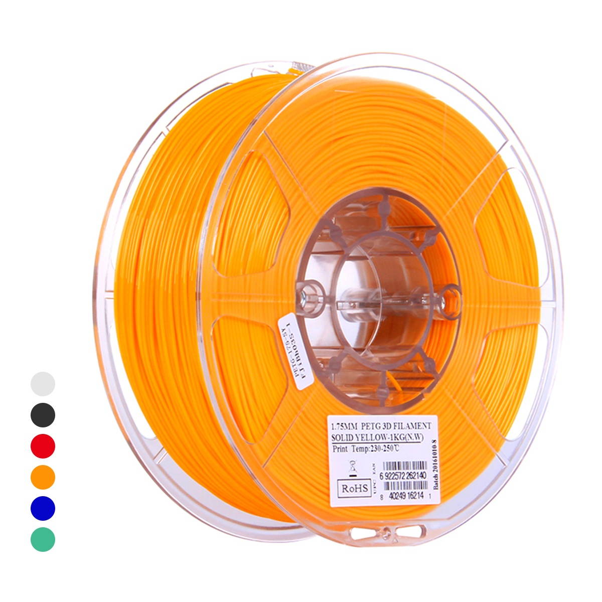 eSUN PETG 1.75mm 3D Printer Filament Printing Consumables Dimensional Accuracy: +/- 0.05mm 1kg(2.2lb) Spool Material Refills Solid Green