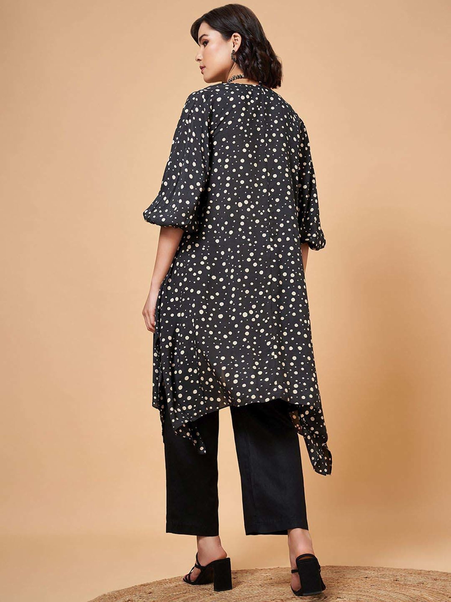 Marigold Lane Moonless Night Printed Long Cape