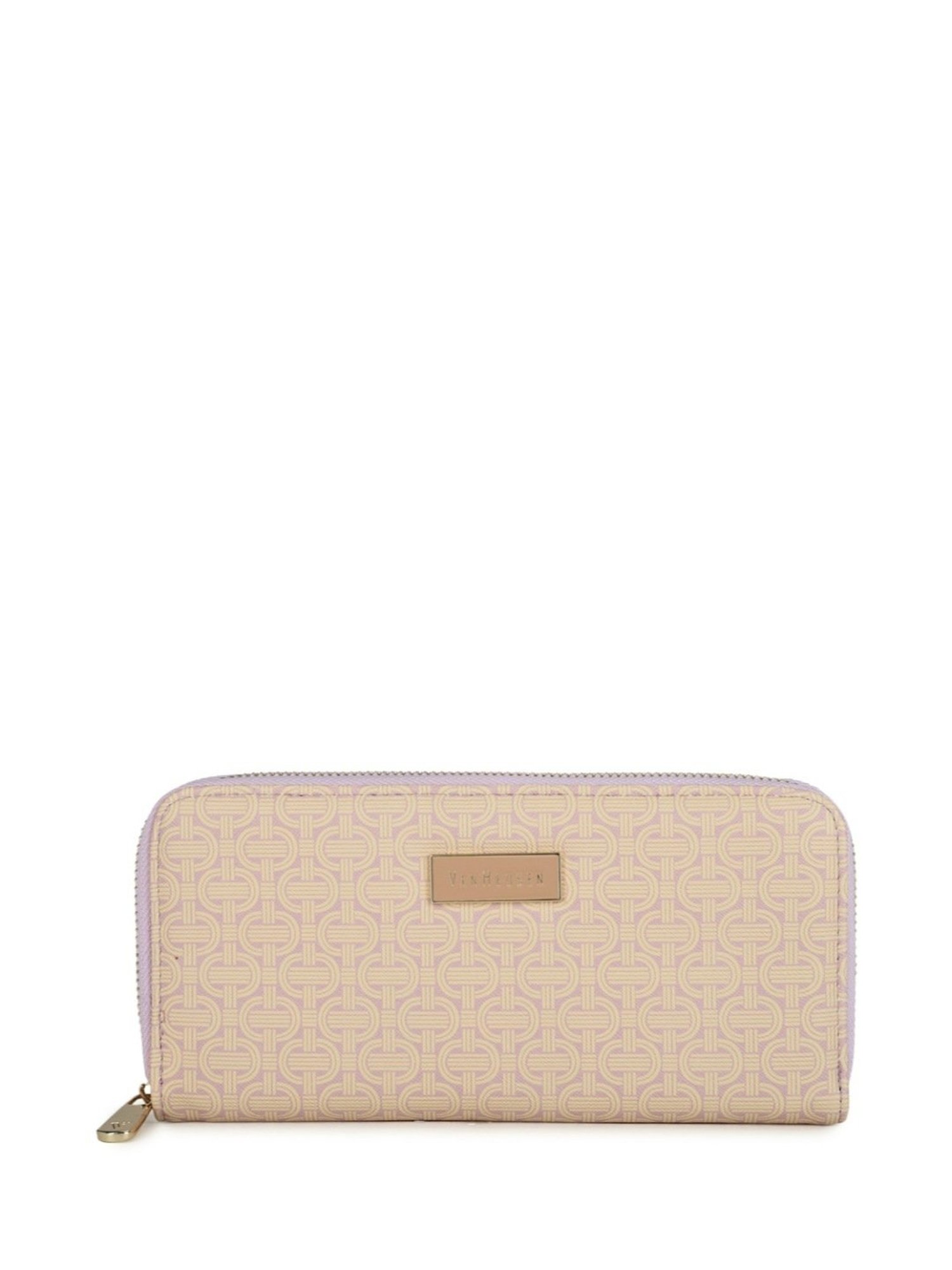 Van Heusen Beige Printed Zip Around Wallet for Women