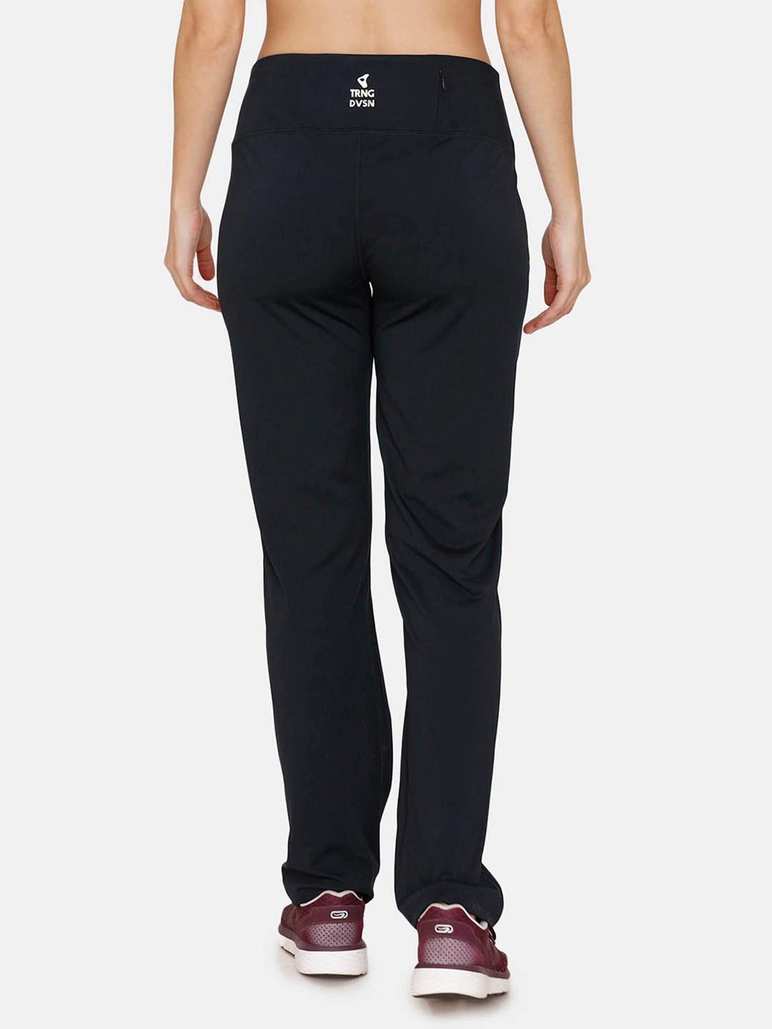 Zelocity by Zivame Black Regular Fit Trackpants