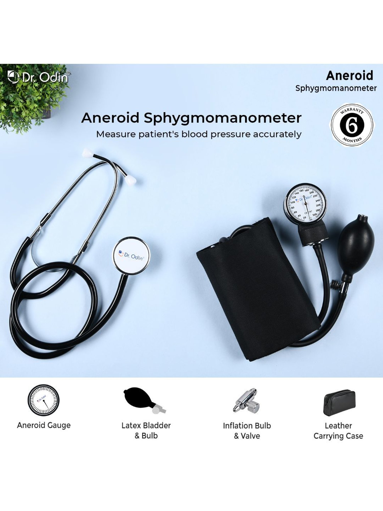 Dr. Odin OD-50A Sphygmomanometer (Black)