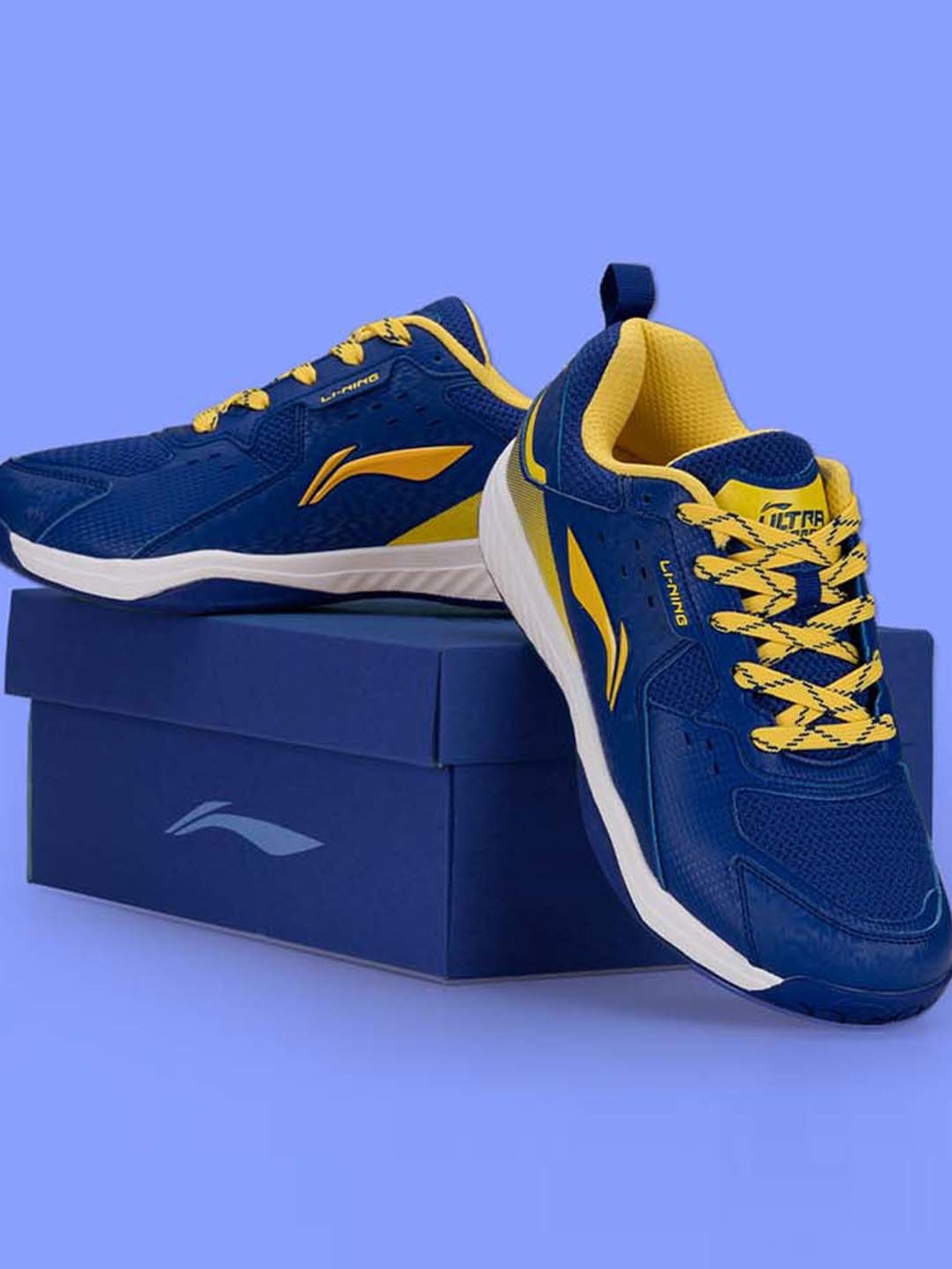 Li-Ning Men's Ultra Force Blue Indoor Court Shoes