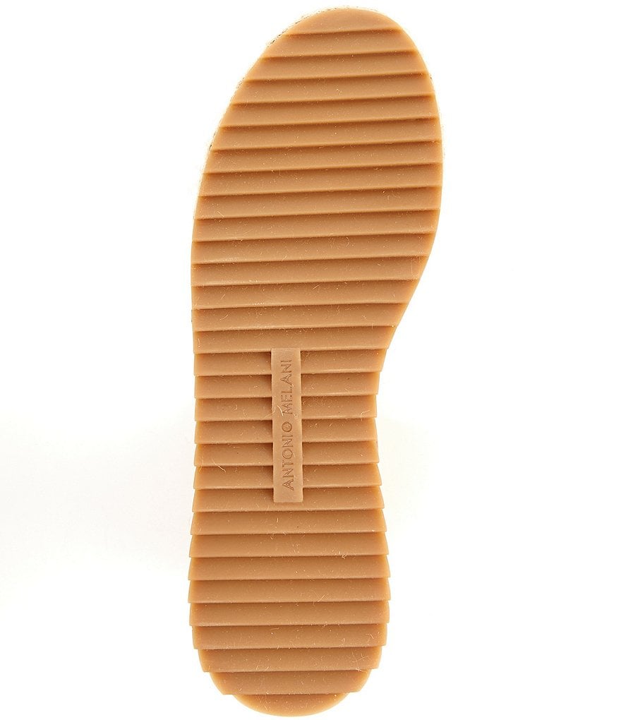 Antonio Melani Fosterr Leather Ankle Strap Espadrille Wedges