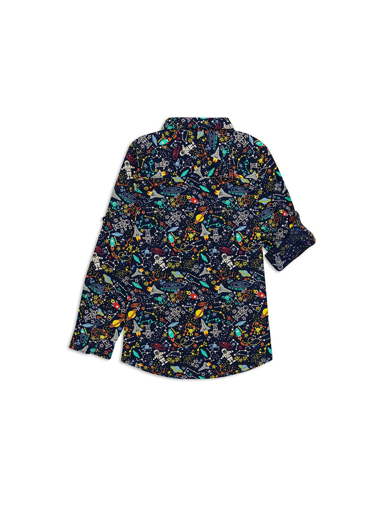 H by Hamleys Kids Navy Printed Full Sleeves Shirt