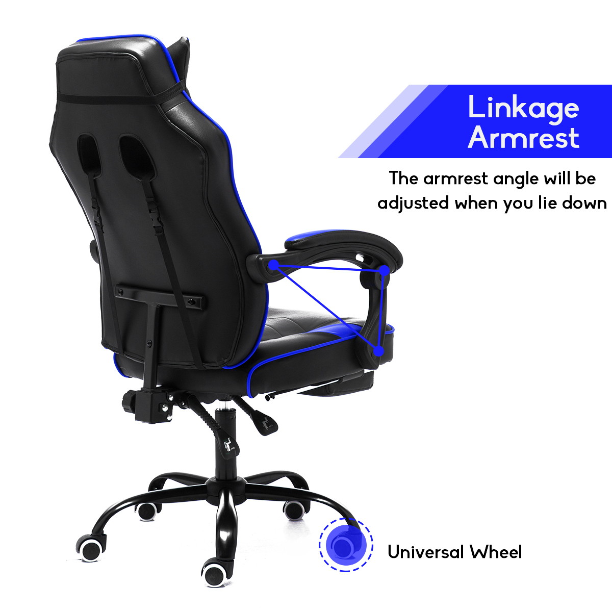 High Back Racing Gaming Chair Computer Desk Chair Adjustable Swivel Office Chair