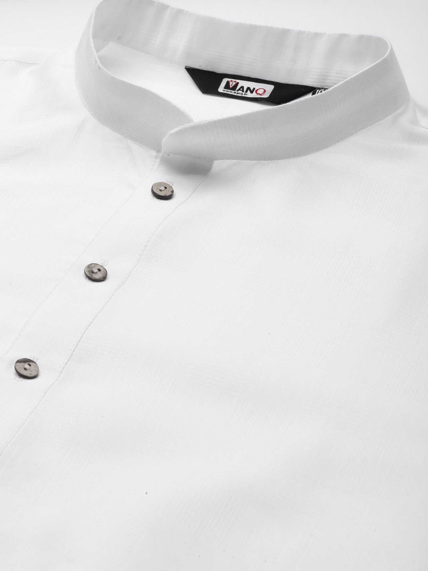 Vastramay White Cotton Straight Fit Embroidery Ethnic Suits