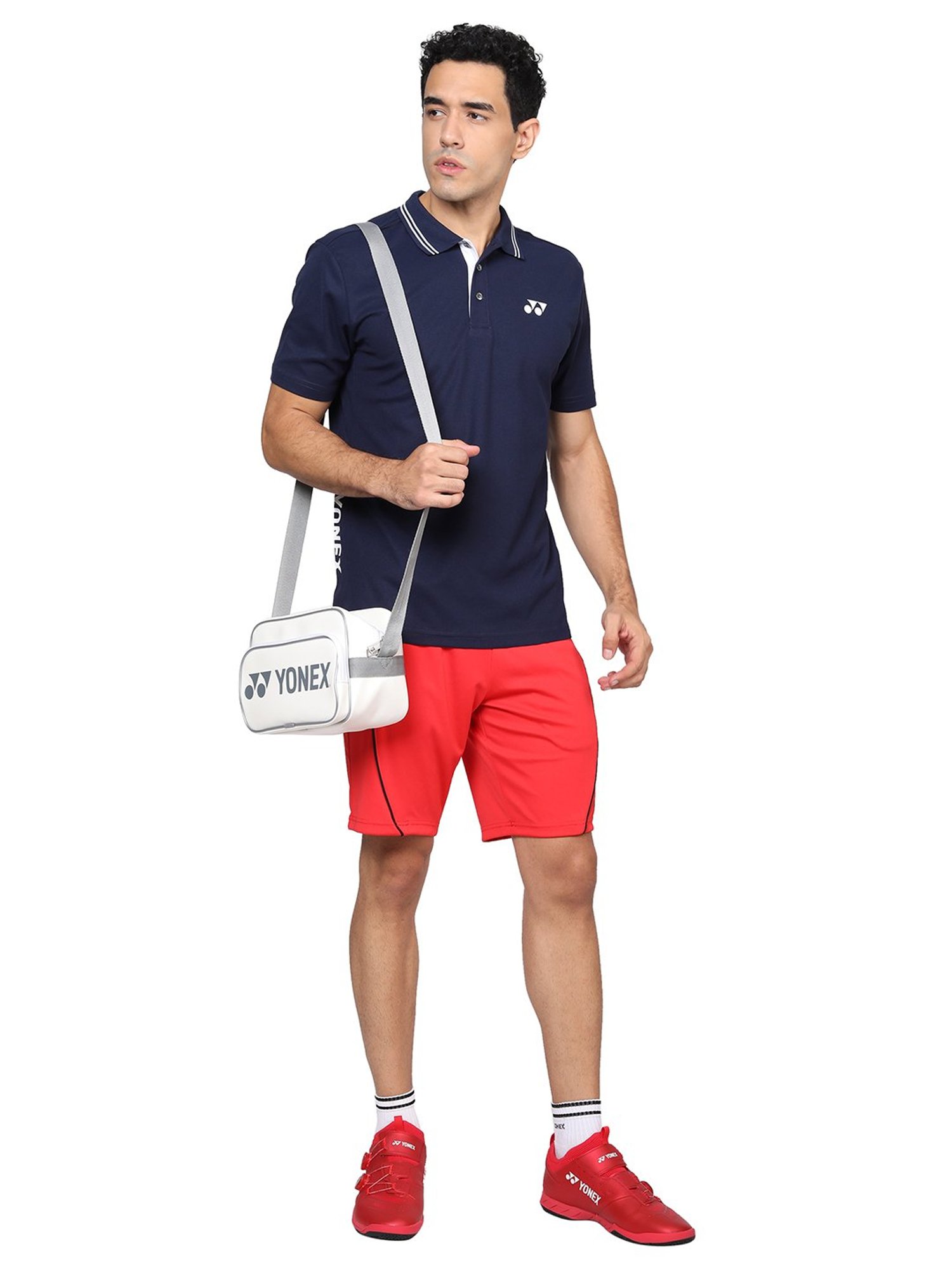 Yonex Navy Regular Fit Badminton Polo T-Shirt