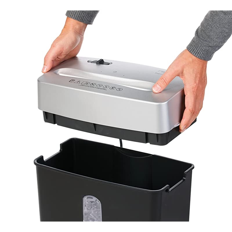 PaperSAFE 22022 Paper Shredder Oil Free Security Level P4 7 Sheet Max Shreds Staples Paper Clips Credit Cards