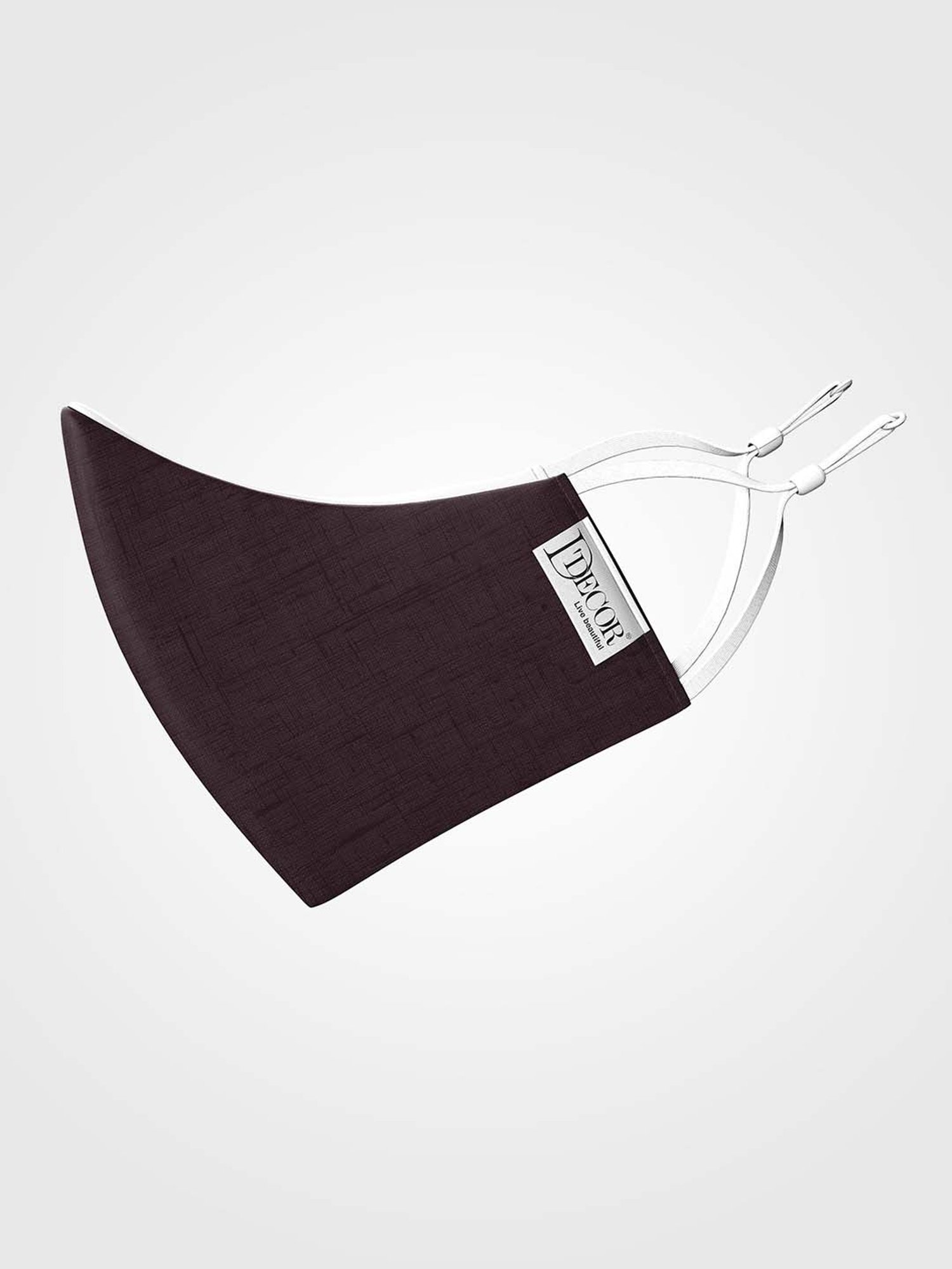 DDecor Dark Brown Anti Viral Fabric Mask for Men - Set of 1
