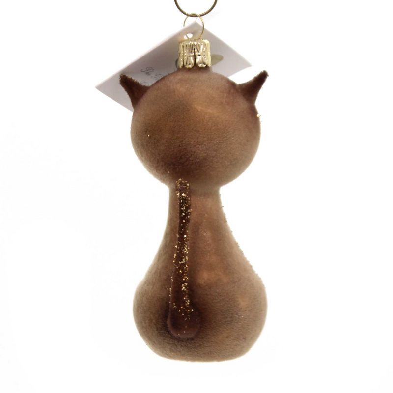 Golden Bell Collection 3.75" Siamese Cat Christmas Ornament Felted  -  Tree Ornaments