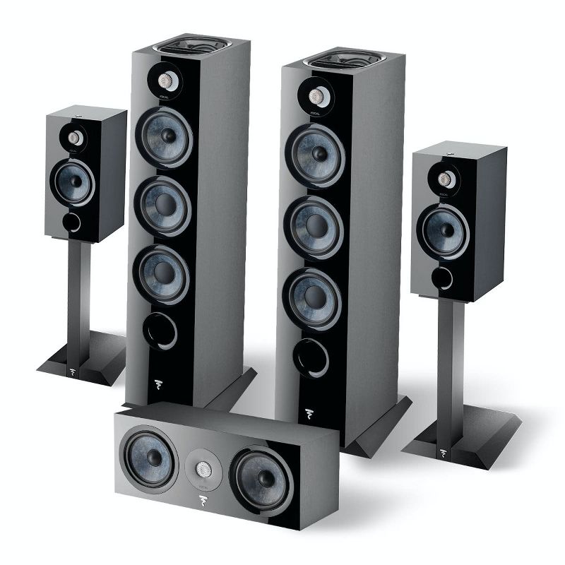 Focal Chora Speaker System with 806ST Speaker Stands (Black)