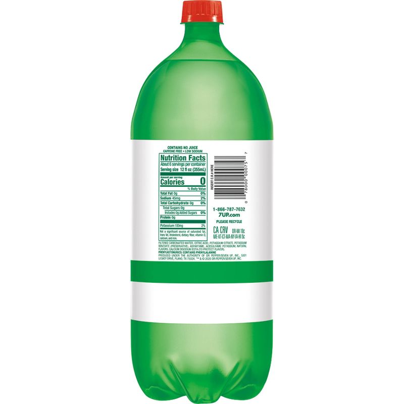 7UP Zero Sugar Soda - 2 L Bottle