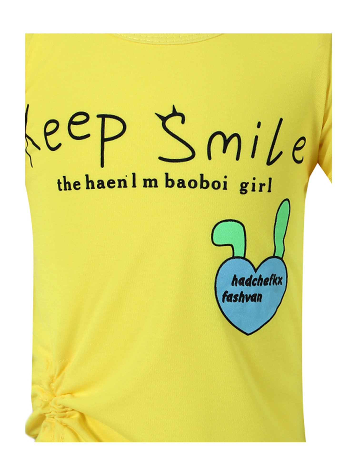 Passion Petals Kids Yellow Cotton Printed Top