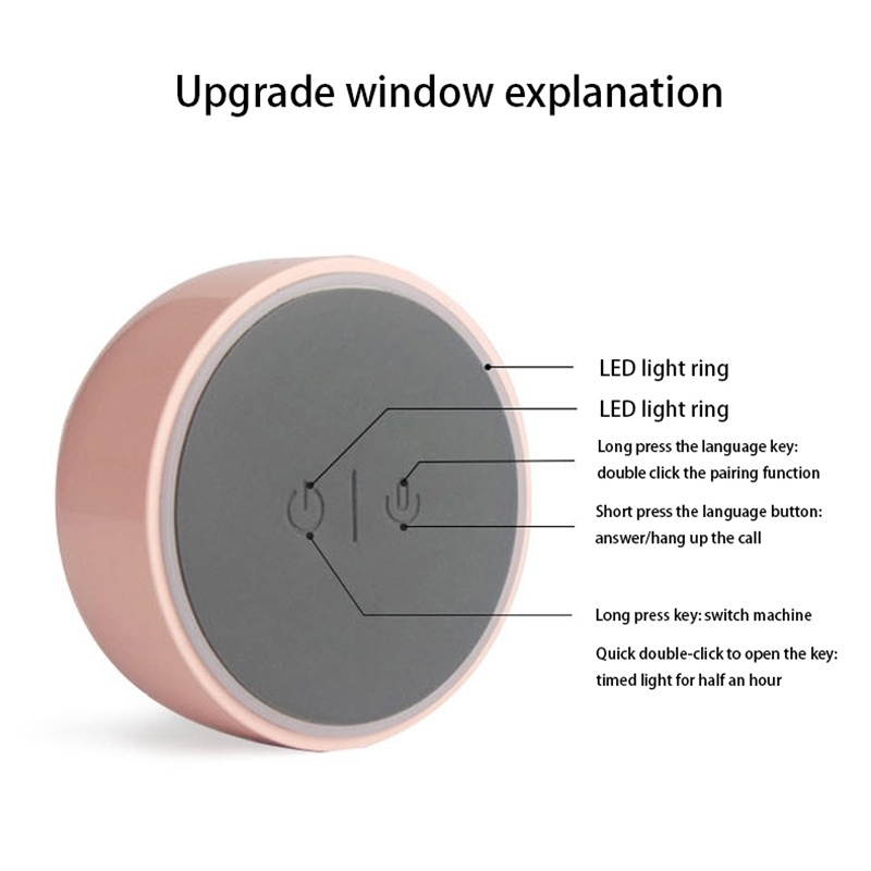 A3 Portable Mini Stereo Wireless Bluetooth Speaker, with Magnetic & LED Night Light Function, Support Hands-free