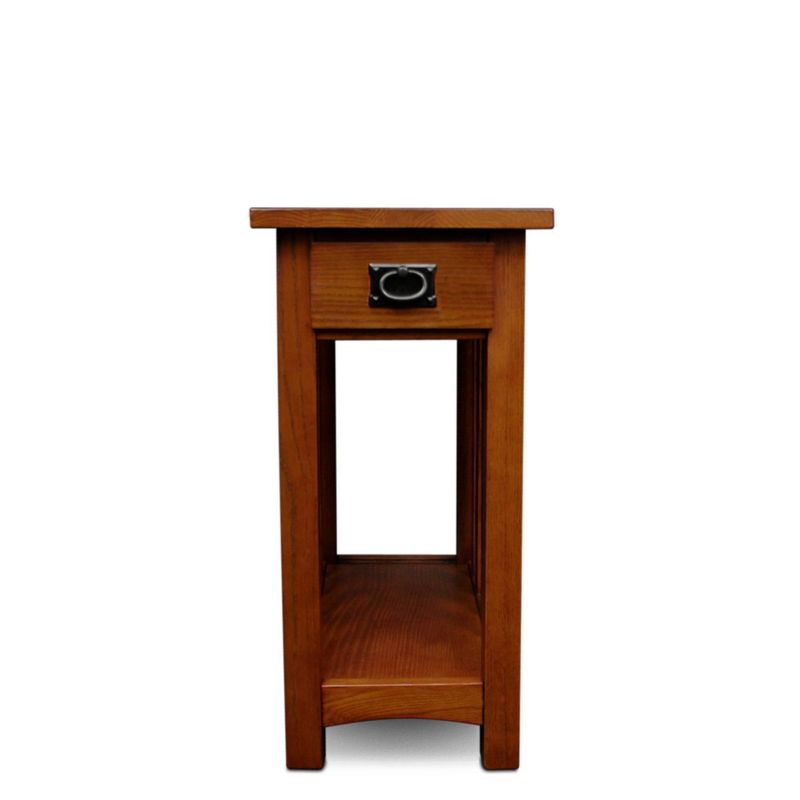 Mission End Table With Shelf - Medium Oak - Leick Home