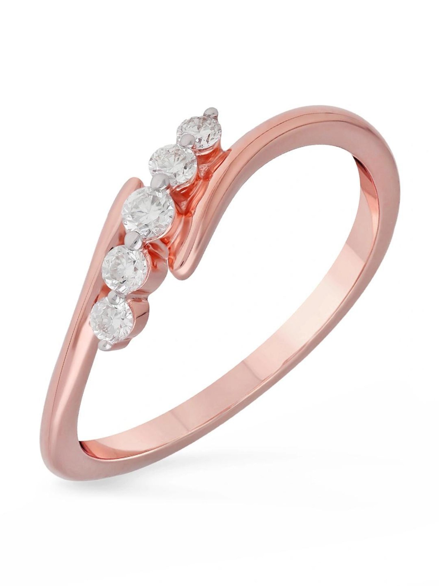 Malabar Gold and Diamonds 18k IGI Certified Diamond Rose Gold Ring for Women