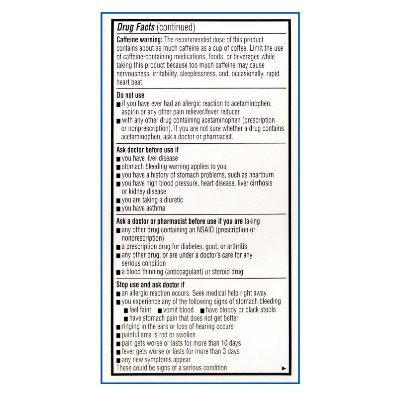 ValuMeds Extra Strength Headache Relief Caplets - Aspirin (NSAID)/Acetaminophen - 100ct