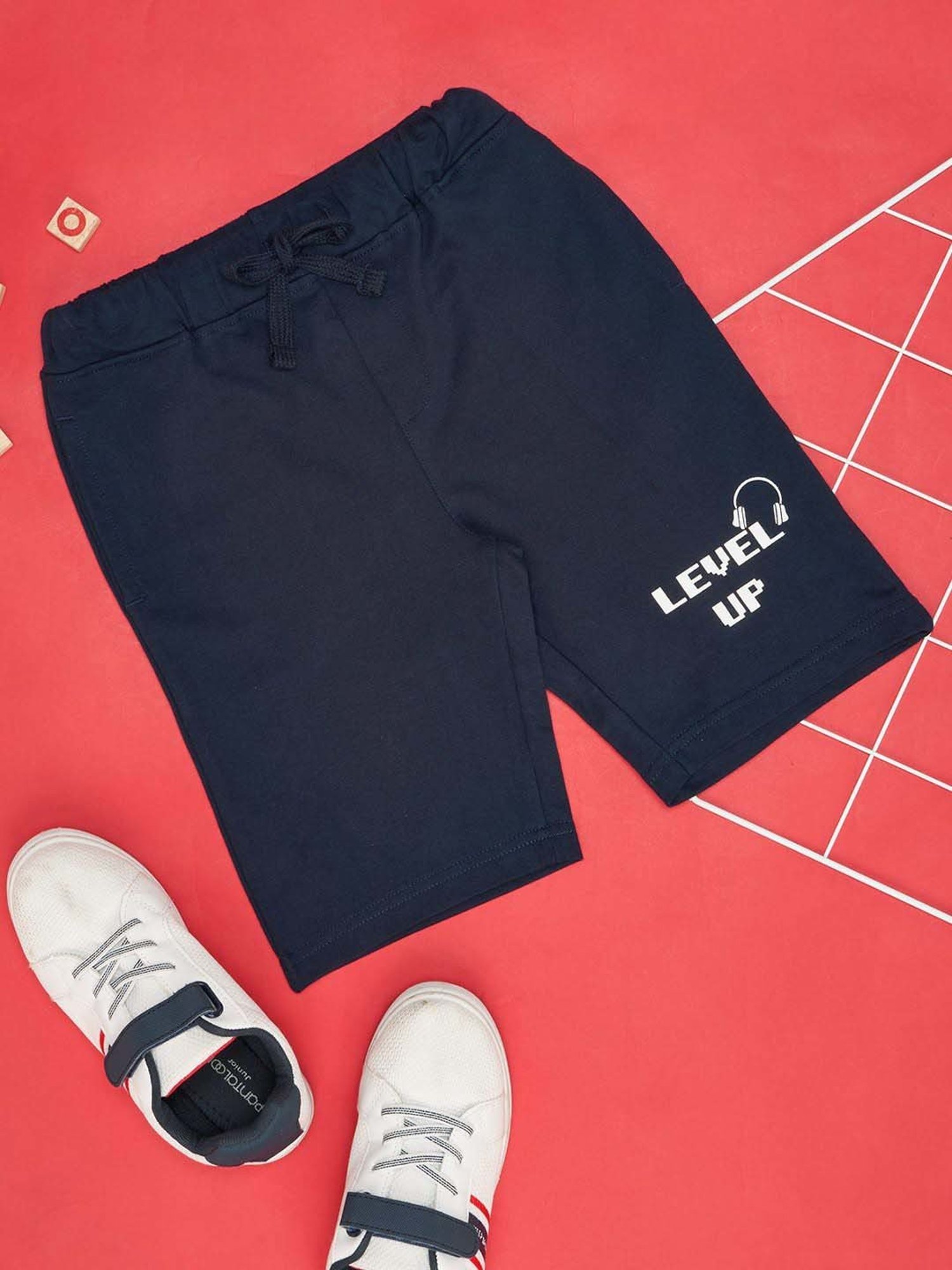 YU by Pantaloons Boys Navy Printed Shorts