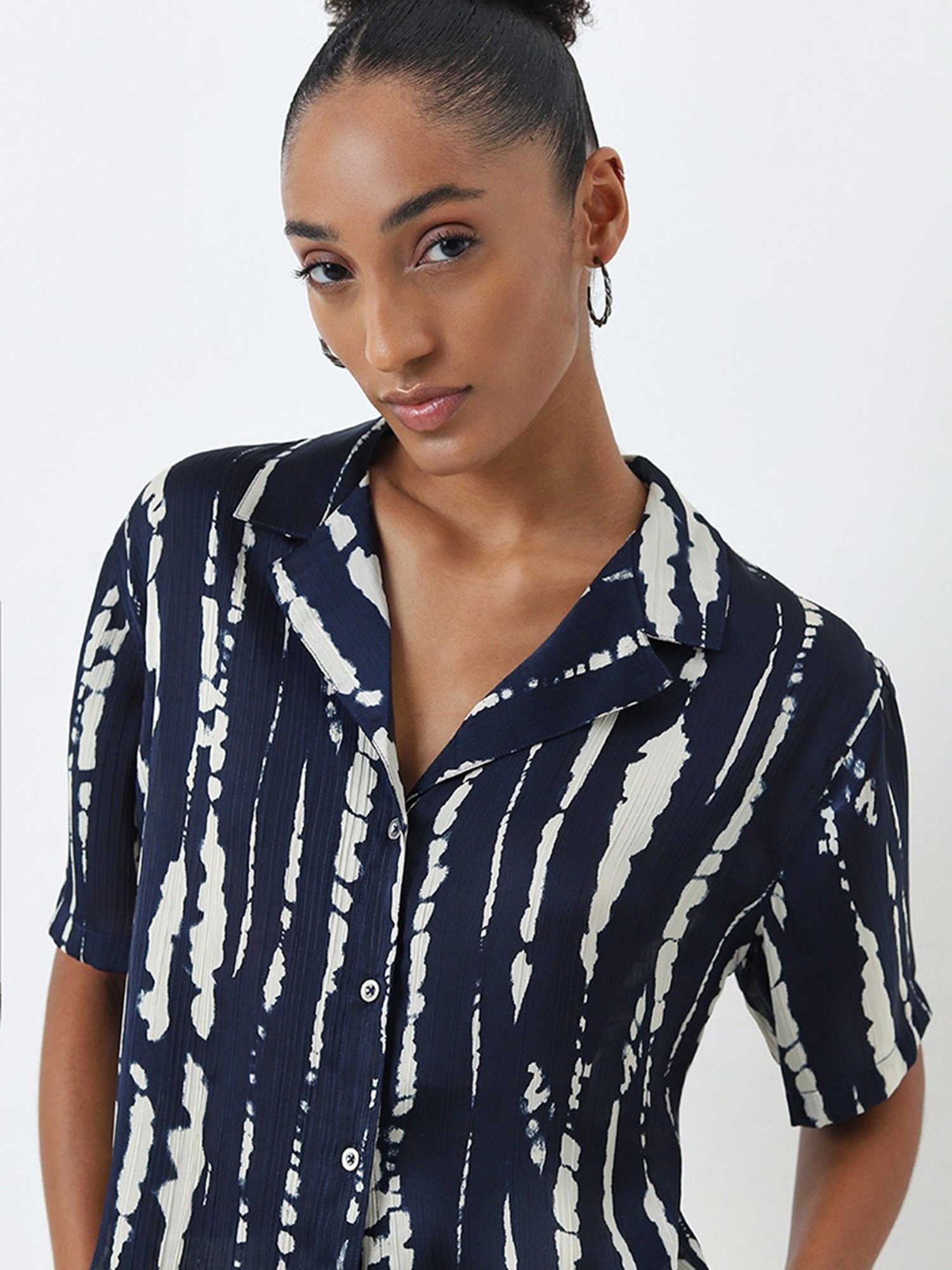 Wardrobe by Westside Navy Printed Top