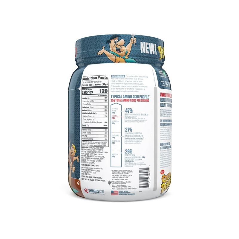 Dymatize 100% Whey Isolate ISO100 Hydrolyzed Protein Powder - Cocoa Pebbles - 22.6oz