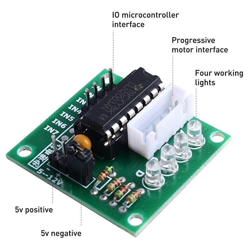 5 Pack Geared Stepper Motor 28BYJ48 5V Stepper Motor + Uln2003 Motor Driver Board + Dupont Wire Jumper Wires Ribbon Cables Compatible with Arduino
