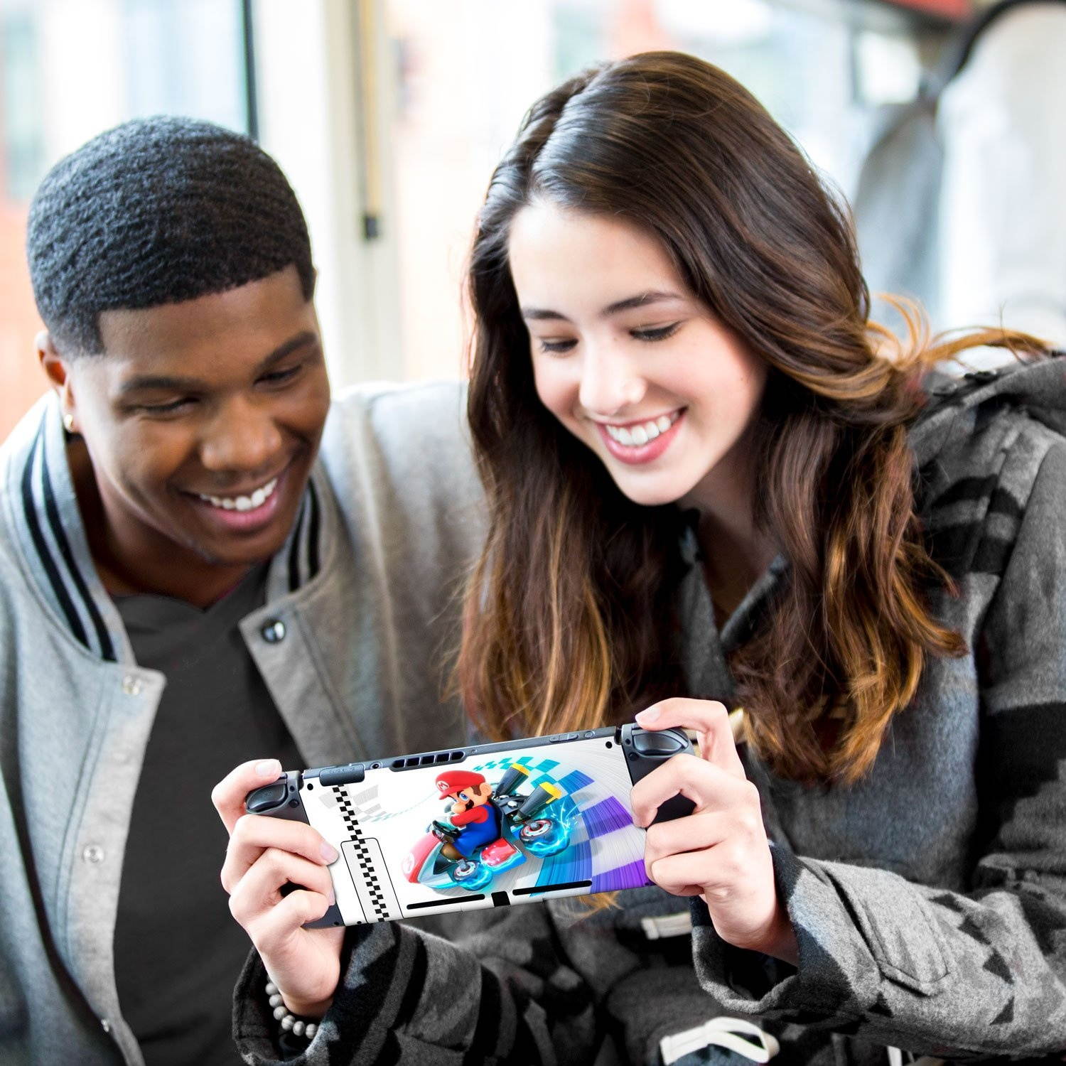 Controller Gear Nintendo Switch Skin & Screen Protector Set Officially Licensed By Nintendo - Super Mario Kart 8 Deluxe: "Anti Gravity" - Nintendo Switch