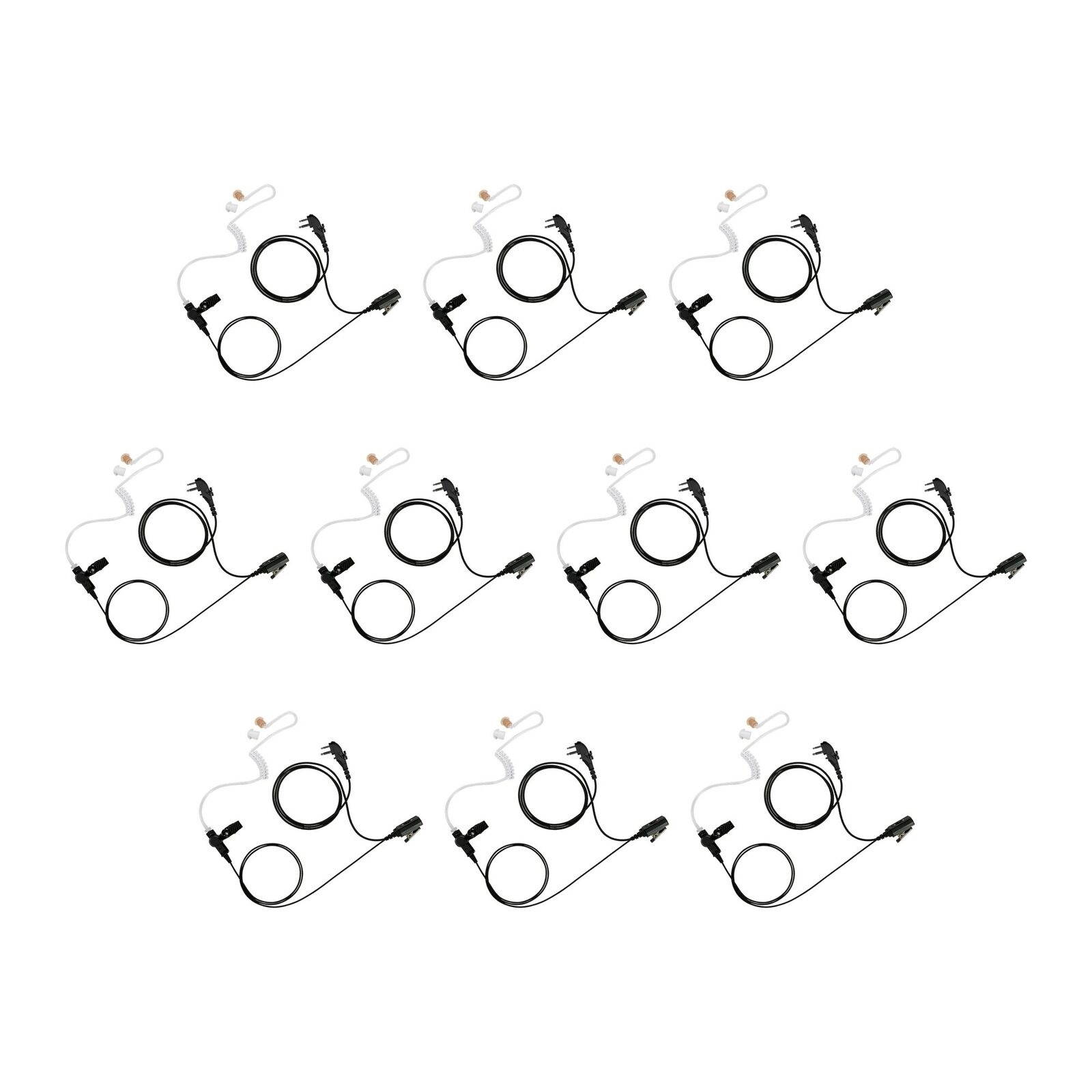 10X Extra Soft Single Wire Radio Earphone PTT  Mic for Hytera HYT TC-620 TC-626