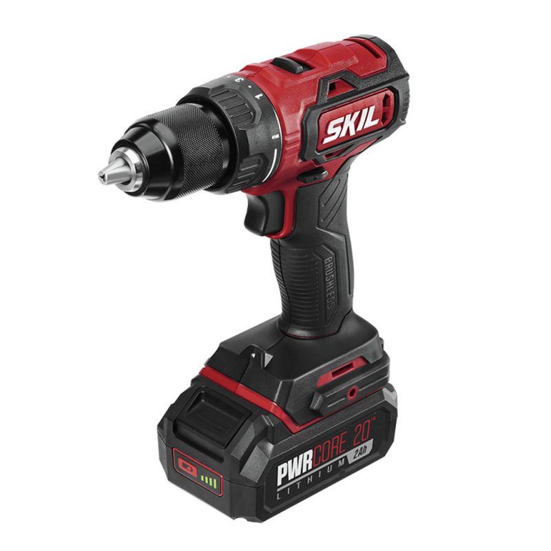 Skil DL529302 PWRCore 20 20V Brushless Lithium-Ion 1/2 in. Cordless Drill Driver Kit with PWRAssist Mobile Charging (2 Ah)