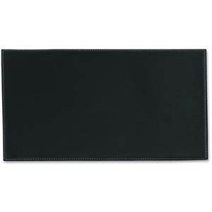 A1031 4.5 x 8 Calendar Holder With Silver Accents Black Leather