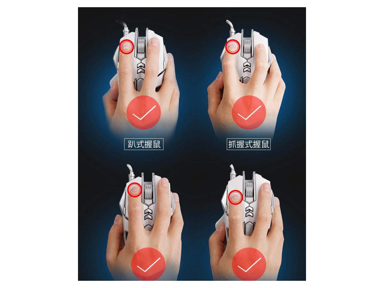 HXSJ Ergonomic Optical Office 2.4G Wireless Gaming Mouse Mice Adjustable 2400 DPI with 6 Buttons for Laptop PC Notebook Computer