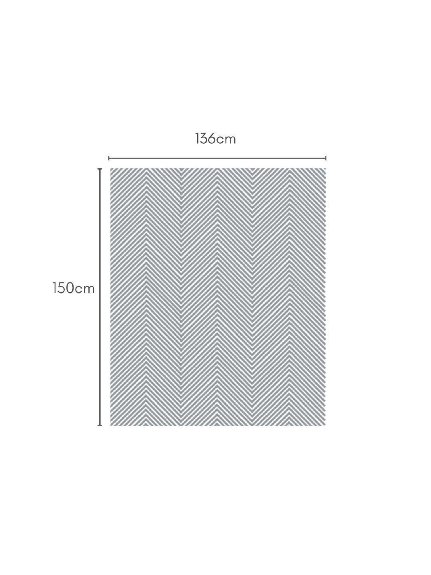 Nestasia Black & Cream Chevron Cotton Knitted Throw blanket with texture for Living Room or Bedroom