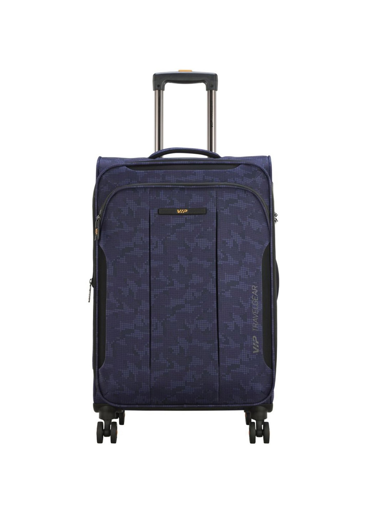 VIP Covert Blue Printed Soft Medium Trolley Bag - 30 cm