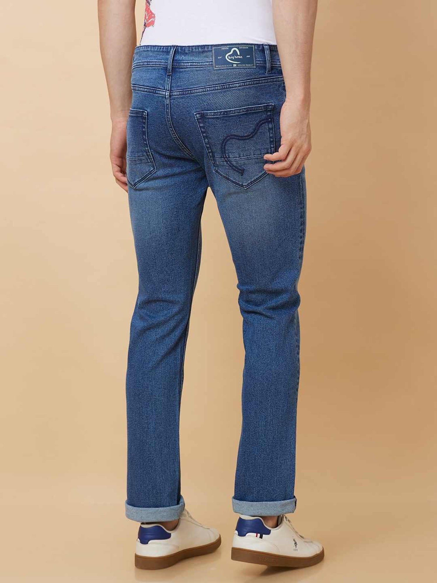 Being Human Light Blue Slim Fit Jeans