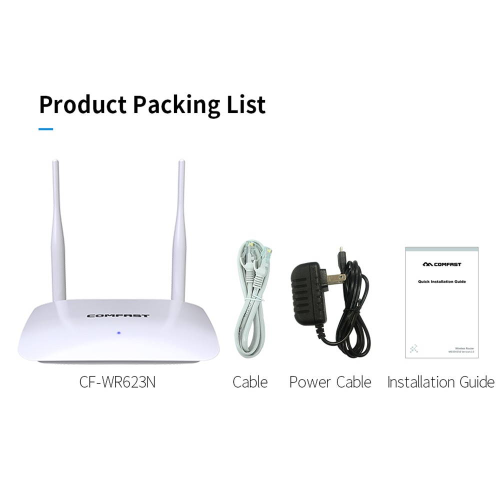 COMFAST WR623N Wireless Router Dual Antennas WiFi Router for Office/Home