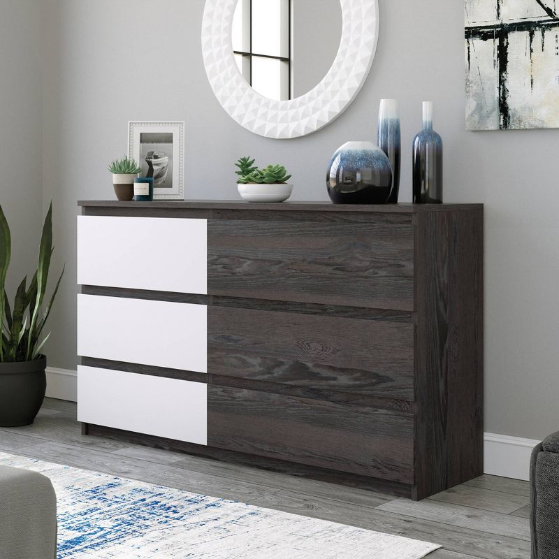Hudson Court 6 Drawer Dresser Charcoal Ash - Sauder