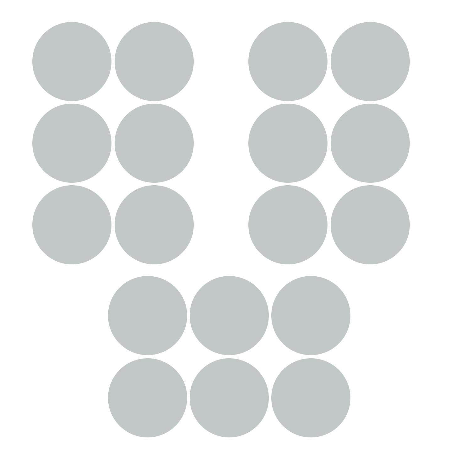 LiteMark 2 Inch Orange Dot Decals - Pack of 80