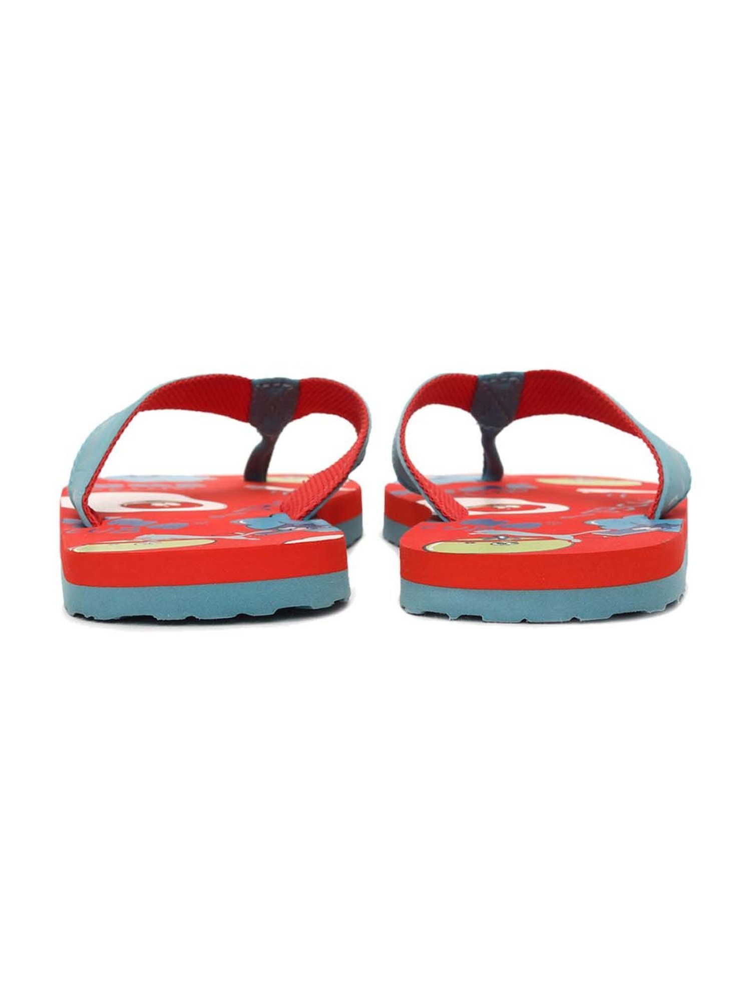 Yellow by Westside Navy Stripe Pattern Slides