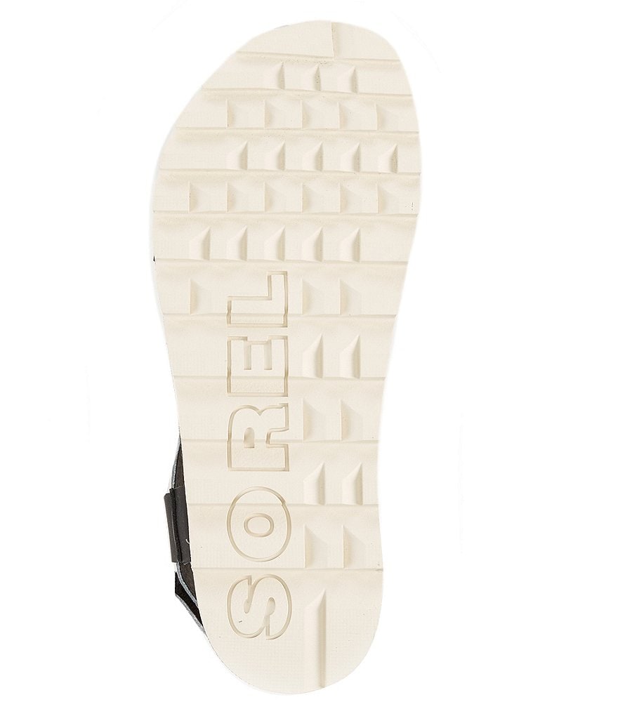 Sorel Roaming Leather Snake Print Criss Cross Sandals