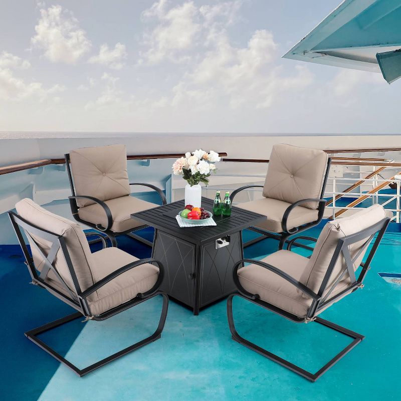 7pc Bridgeport Coastal Dining Set Blue - Royal Garden