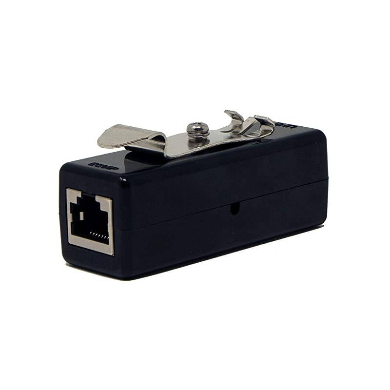 Surge Protector PoE+ Gigabit with DIN Rail Mount Option Gas Discharge Tube for Full Protection RJ45 Lightning Suppressor LAN Network CAT5CAT6 Thunder Arrestor Tupavco TP309