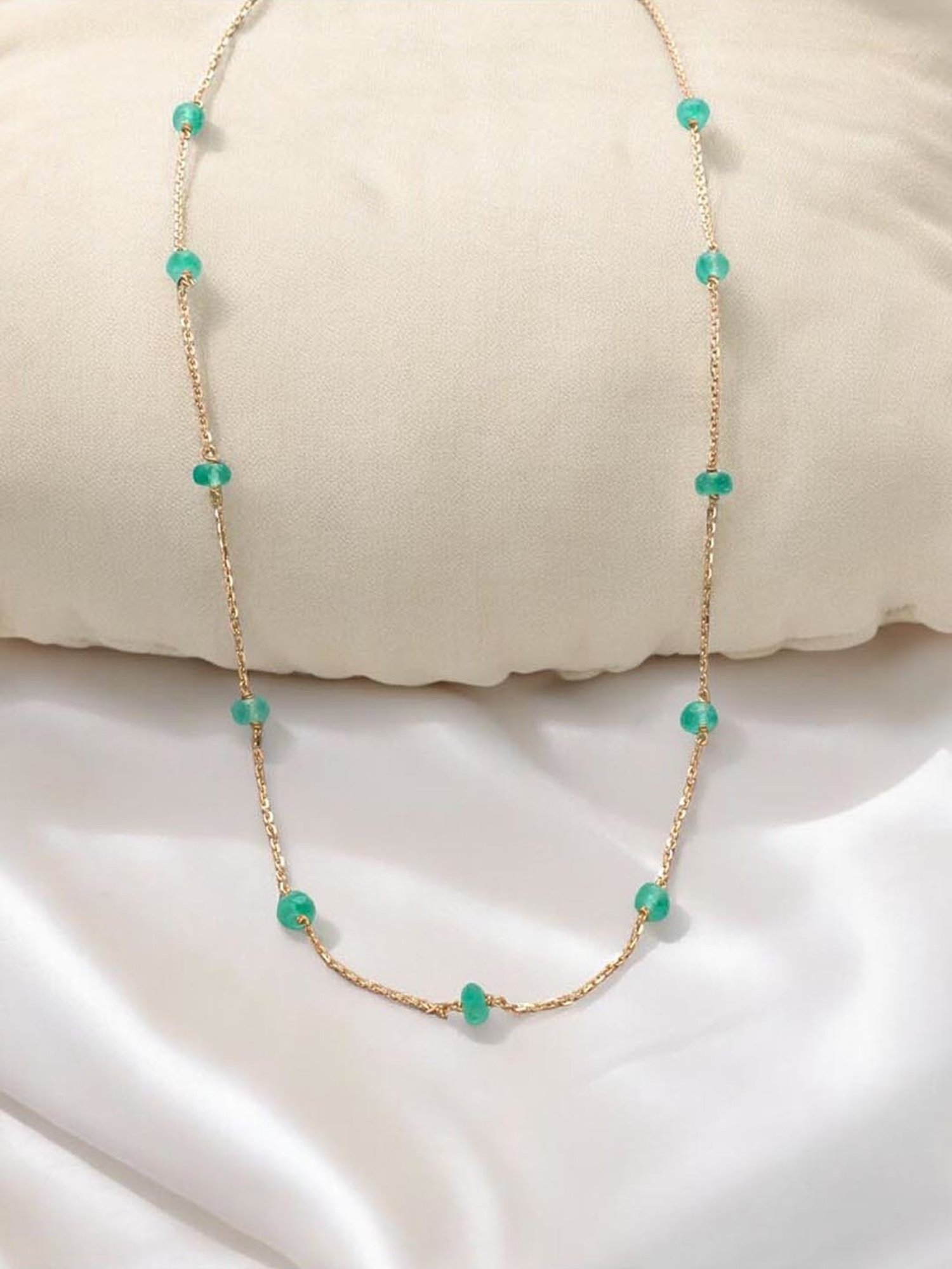 Sri Jagdamba Pearls Elina 18k Gold Chain for Women & Girls